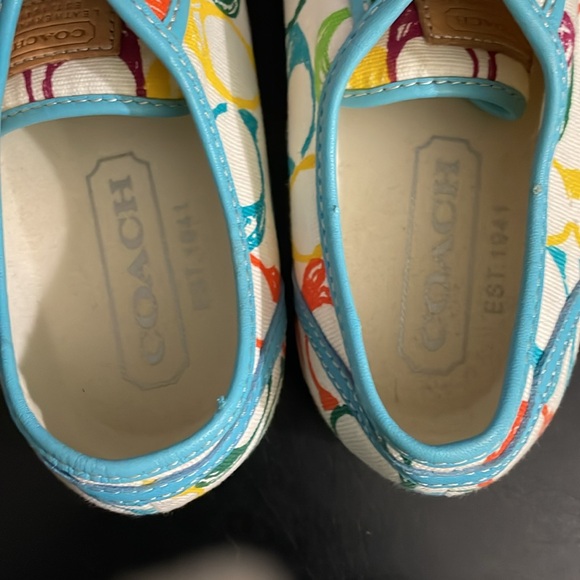 COACH Dawnell 8M Multi-Color Signature Sneaker Tennis Shoes F2460/C05 - Picture 2 of 10